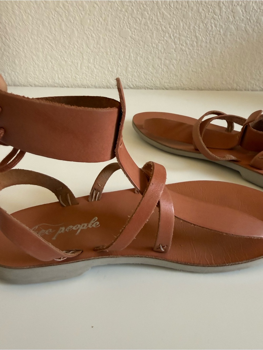 Free People Vacation Day Wrap Sandal | Leather Lace Up Gladiator | EU 39 US 8 - Picture 6 of 11